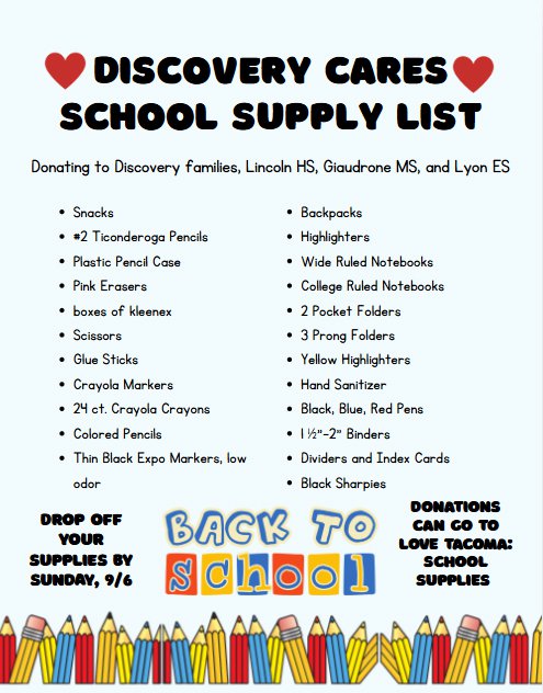 2026 School Supply Drive